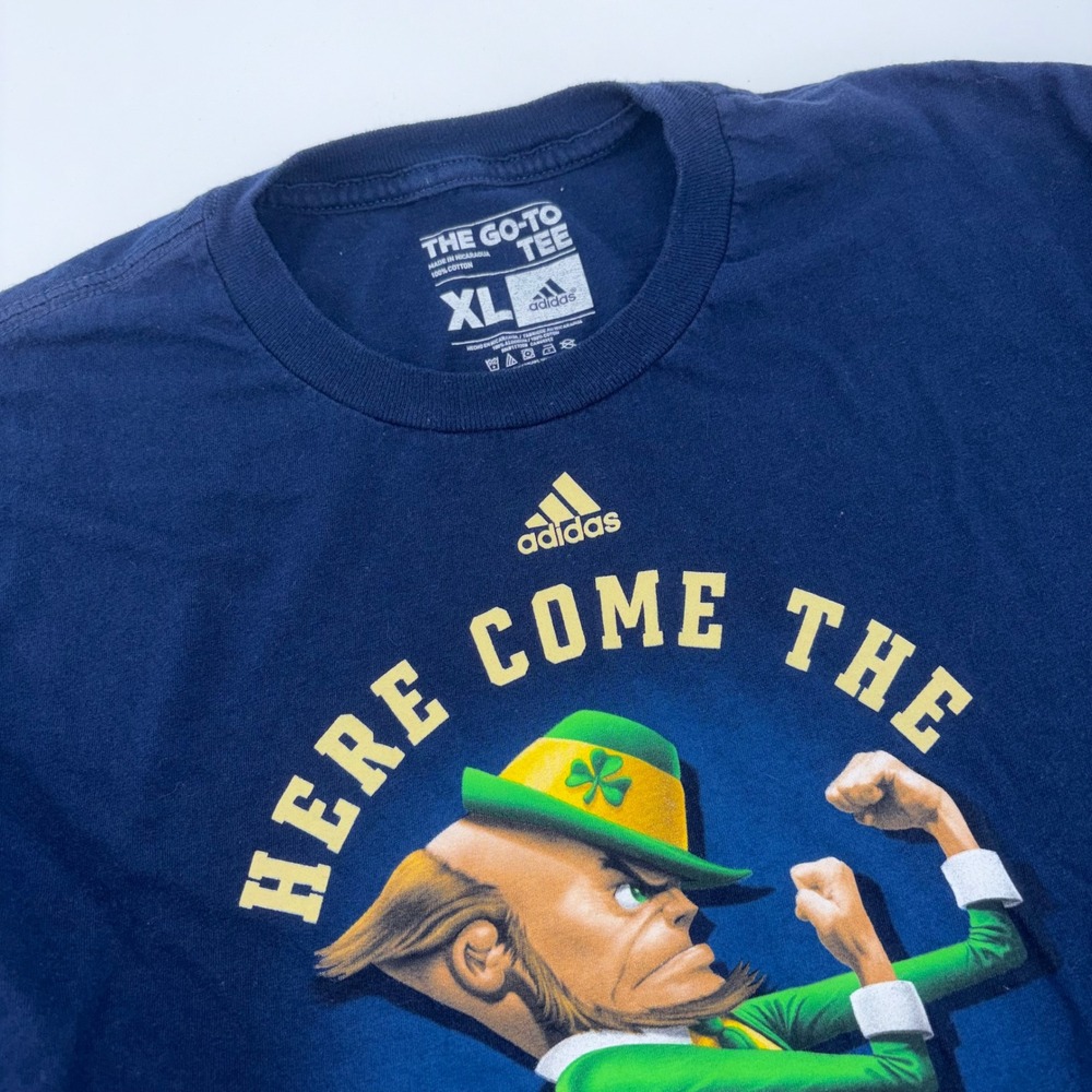 Adidas Notre Dame Fighting Irish 2013 BCS National Championship Shirt XL Navy